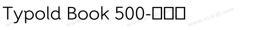 Typold Book 500字体转换